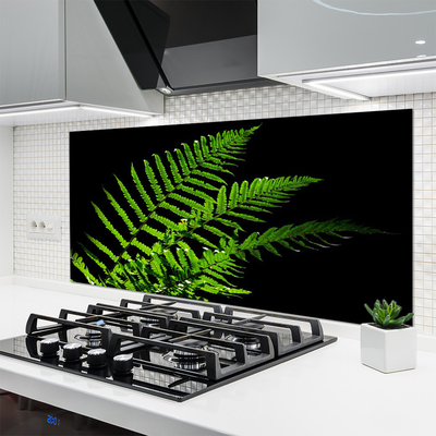 Kitchen Splashback Leaves floral green