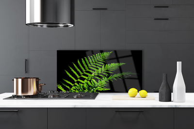 Kitchen Splashback Leaves floral green