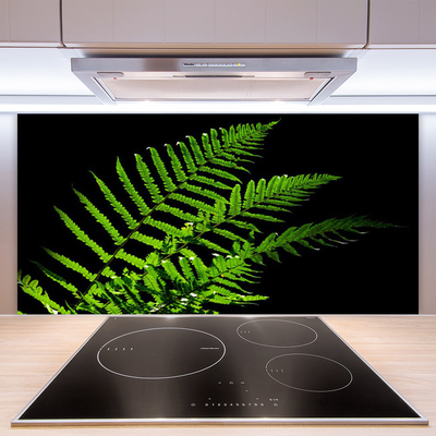 Kitchen Splashback Leaves floral green