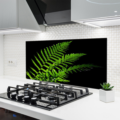 Kitchen Splashback Leaves floral green