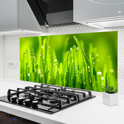 Kitchen Splashback Weed nature green