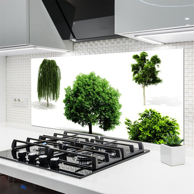 Kitchen Splashback Trees nature brown green