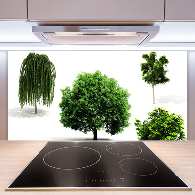 Kitchen Splashback Trees nature brown green