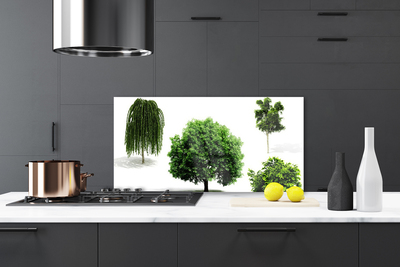 Kitchen Splashback Trees nature brown green