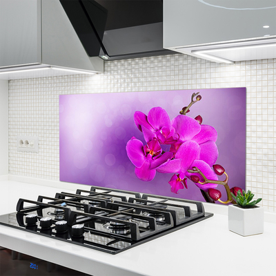 Kitchen Splashback Flowers floral pink