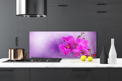 Kitchen Splashback Flowers floral pink