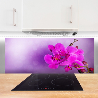 Kitchen Splashback Flowers floral pink