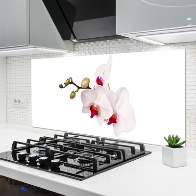 Kitchen Splashback Flowers floral pink white