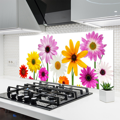 Kitchen Splashback Flowers floral multi