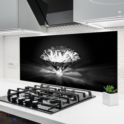 Kitchen Splashback Diamond art black