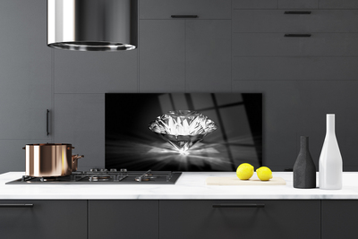 Kitchen Splashback Diamond art black