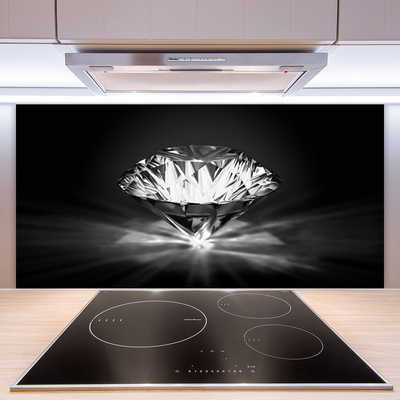 Kitchen Splashback Diamond art black