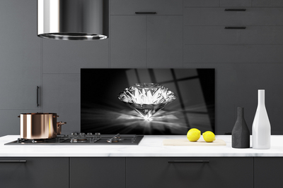 Kitchen Splashback Diamond art black