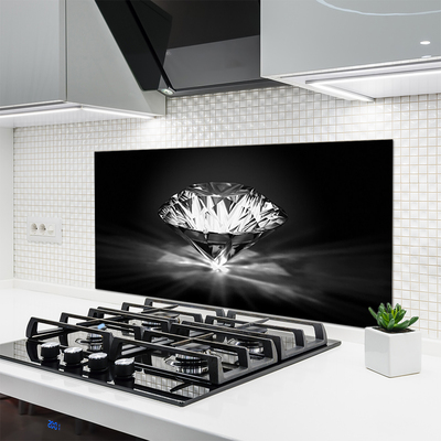 Kitchen Splashback Diamond art black