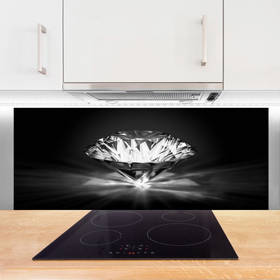 Kitchen Splashback Diamond art black