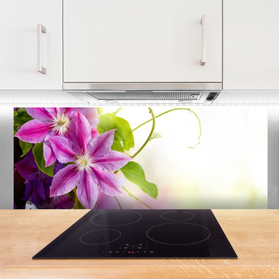 Kitchen Splashback Flowers floral pink