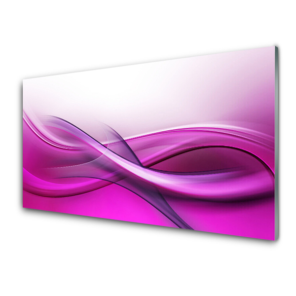 Kitchen Splashback Abstract art pink white grey