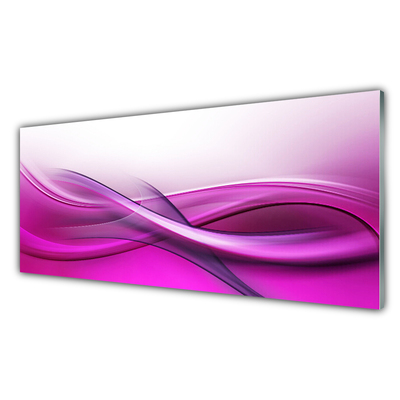 Kitchen Splashback Abstract art pink white grey