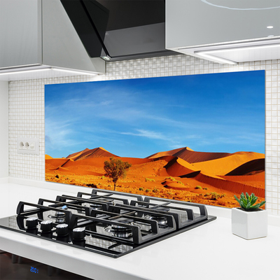 Kitchen Splashback Desert landscape yellow