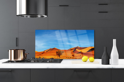 Kitchen Splashback Desert landscape yellow