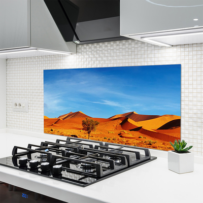 Kitchen Splashback Desert landscape yellow