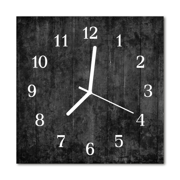 Glass Kitchen Clock Wood kitchen black