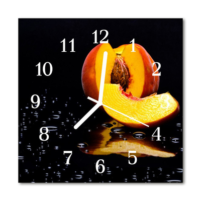 Glass Kitchen Clock Peach kitchen orange