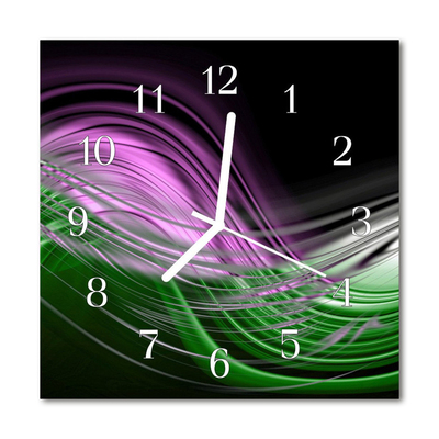 Glass Kitchen Clock Abstract art art multi-coloured