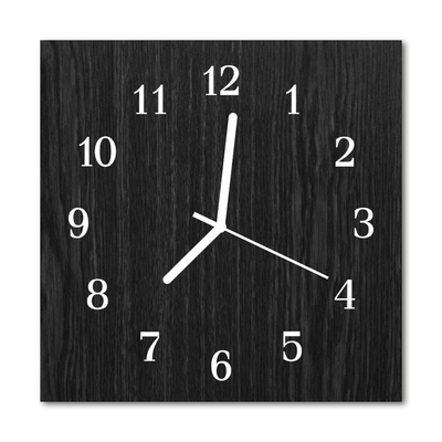 Glass Kitchen Clock Wood kitchen black