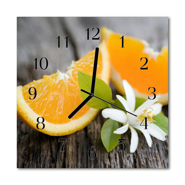 Glass Kitchen Clock Lemon kitchen yellow