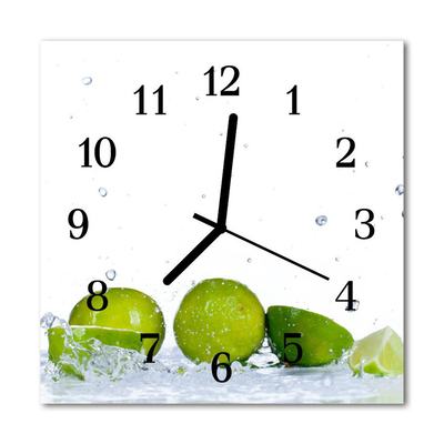 Glass Kitchen Clock Lime kitchen green