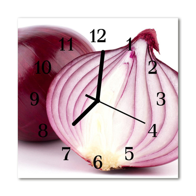 Glass Kitchen Clock Onion kitchen red