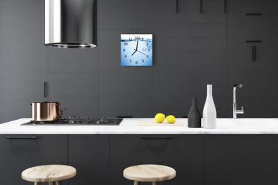 Glass Kitchen Clock Water nature blue