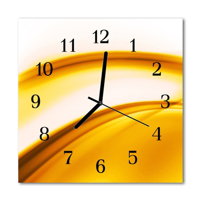 Glass Kitchen Clock Abstract art art orange