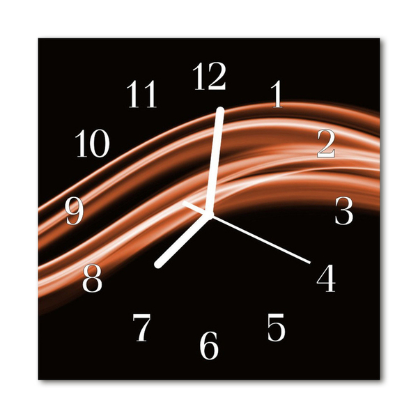 Glass Kitchen Clock Abstract lines art multi-coloured