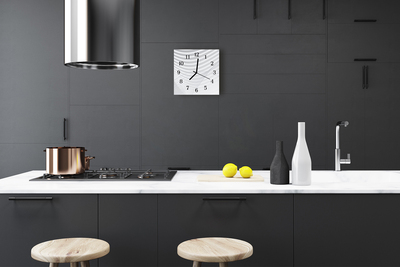 Glass Kitchen Clock Abstract lines art grey