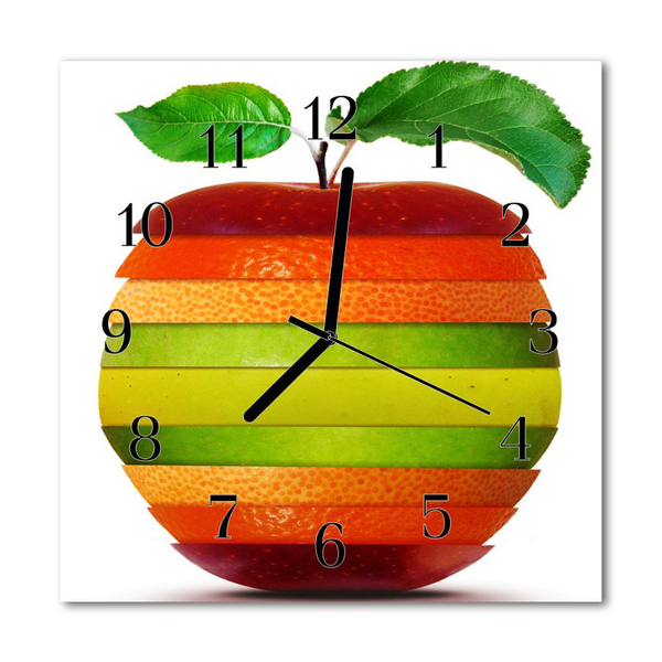 Glass Kitchen Clock Apple kitchen multi-coloured