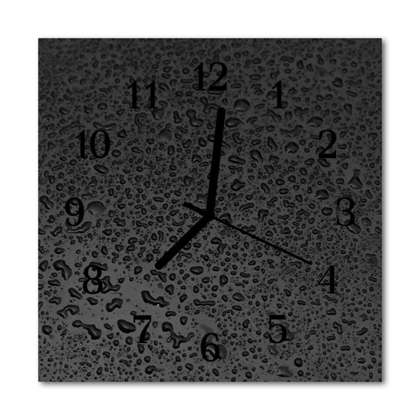 Glass Kitchen Clock Waterdrop kitchen black