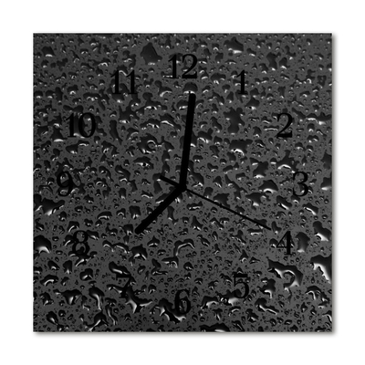 Glass Kitchen Clock Waterdrop kitchen black