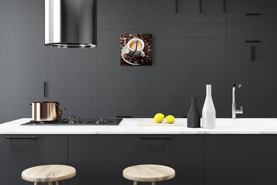 Glass Kitchen Clock Coffee pot kitchen brown