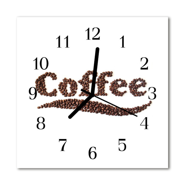 Glass Kitchen Clock coffee