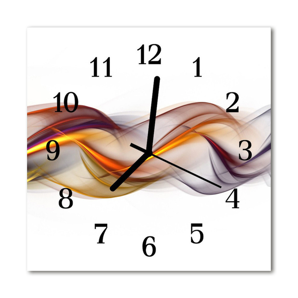 Glass Kitchen Clock Abstract abstract art brown