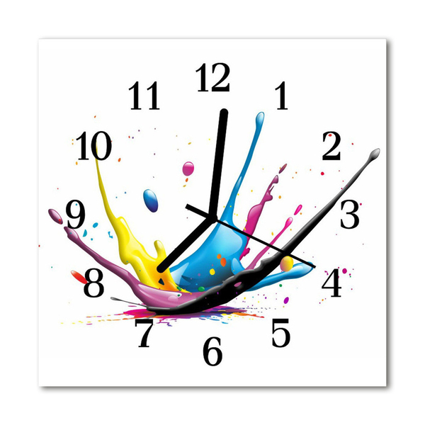 Glass Kitchen Clock Colour colour multi-coloured