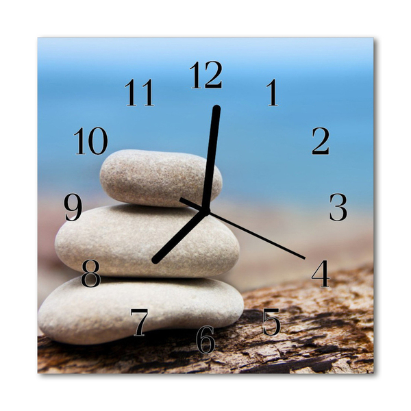 Glass Kitchen Clock Stones stones multi-coloured