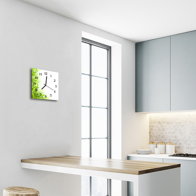 Glass Kitchen Clock Nature nature green