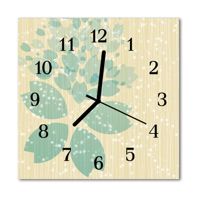 Glass Kitchen Clock Abstract abstract art blue