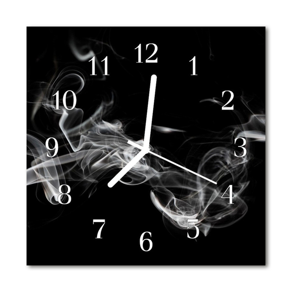 Glass Kitchen Clock Smoke smoke black