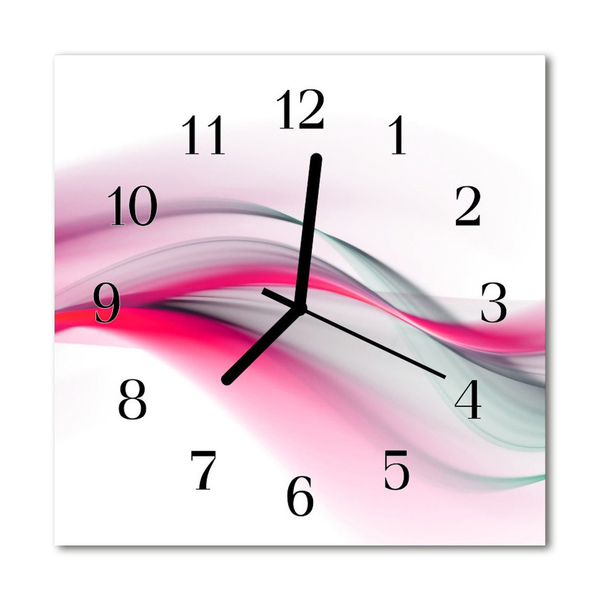 Glass Kitchen Clock Abstract art multi-coloured