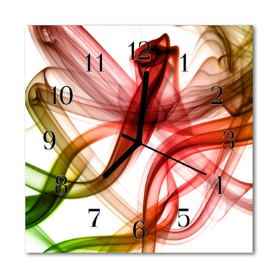 Glass Kitchen Clock Abstract art multi-coloured