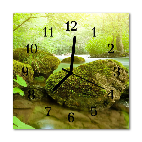 Glass Kitchen Clock Nature nature green